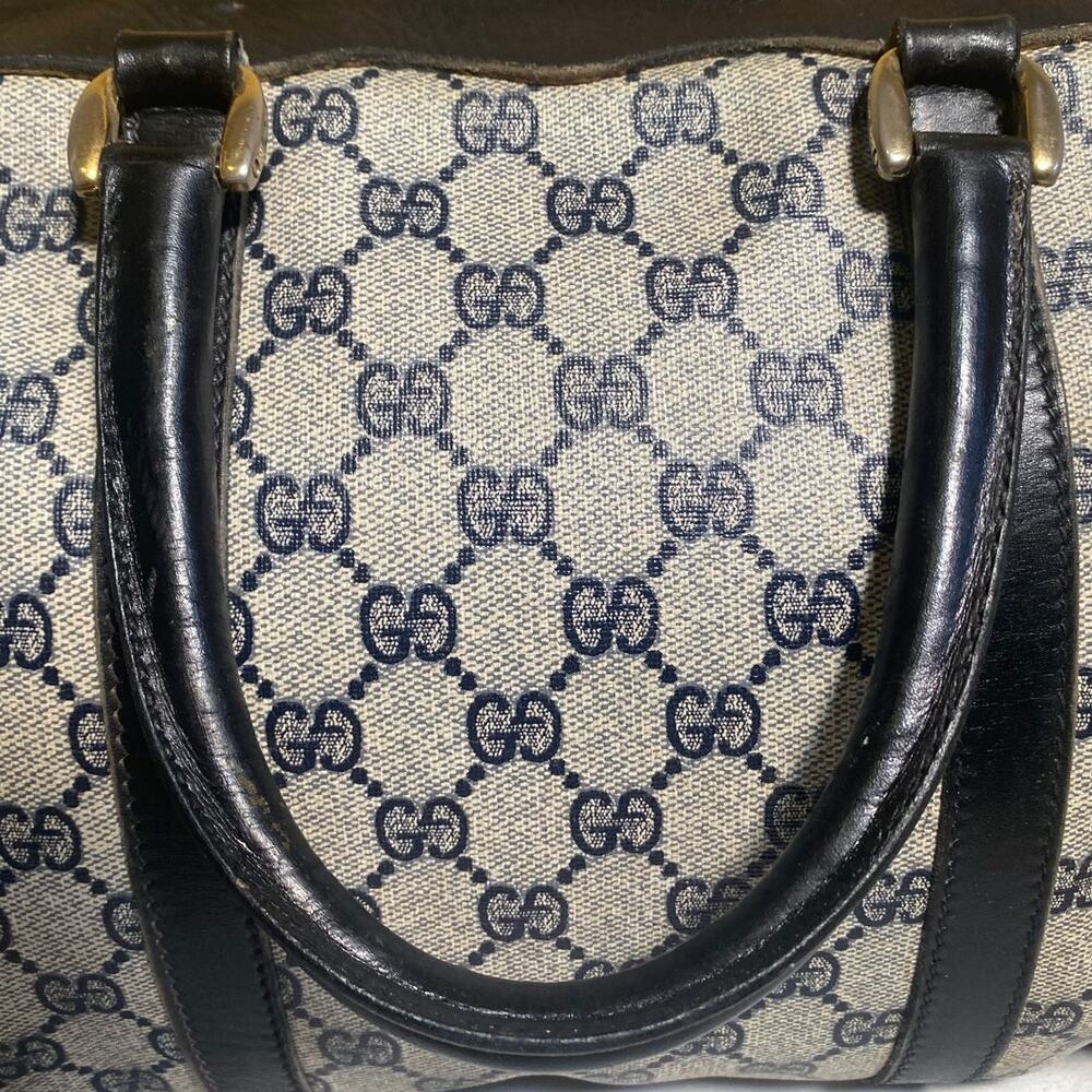Gucci Navy Boston Bag Vintage - Picture 7 of 14